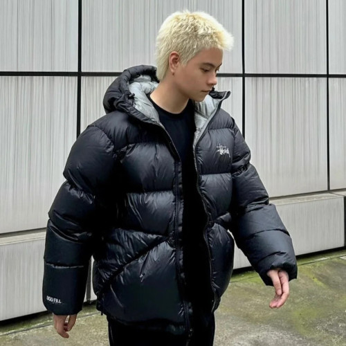 NIGO Stussy Micro Ripstop Down Parka Long Sleeve Zipper Hooded Puffer Down Jacket #nigo97738