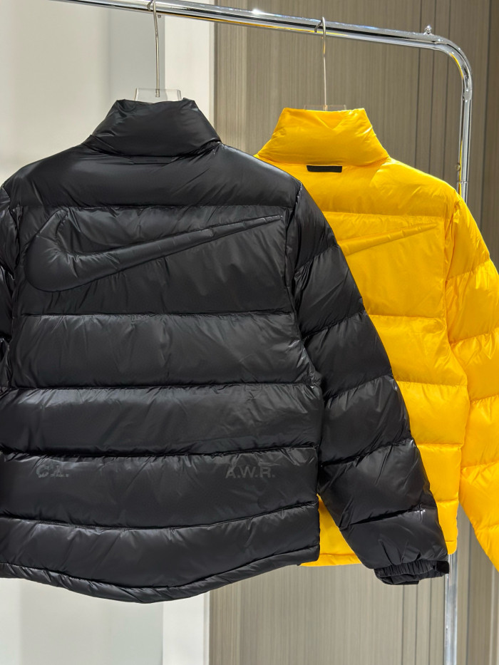 NIGO Nike x Drake Nocta Men's Winter Solid Colour Logo Lapel Zipper Long Sleeve Puffer Down Jacket #nigo97737