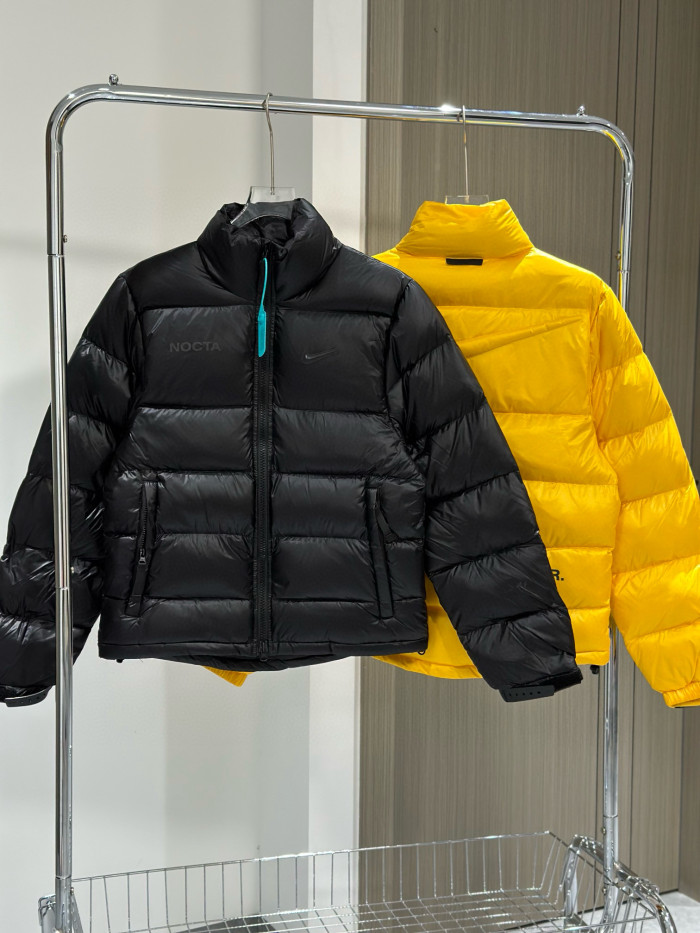 NIGO Nike x Drake Nocta Men's Winter Solid Colour Logo Lapel Zipper Long Sleeve Puffer Down Jacket #nigo97737