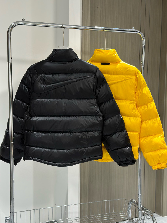 NIGO Nike x Drake Nocta Men's Winter Solid Colour Logo Lapel Zipper Long Sleeve Puffer Down Jacket #nigo97737