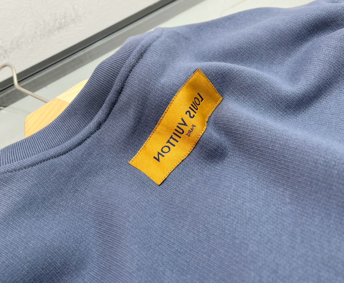 NIGO Louis Vuitton Men's Autumn Winter Blue Round Neck Cotton Long Sleeve Sweatshirt Pullover #nigo97746