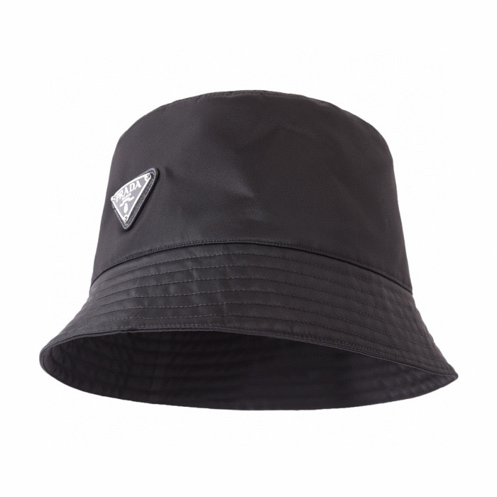 NIGO Prada Men's Black Re-Nylon Recycled Nylon Fisherman's Hat Cap #nigo97754