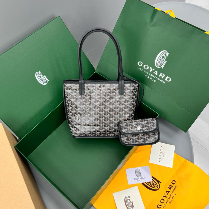 NIGO GOYARD Fashion Solid Color Reversible Tote Bag Leather Casual Single Room Bags #nigo97769
