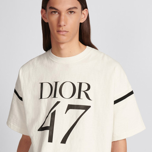 NIGO Dior Men's Summer Solid Color Letter Print Round Neck Loose Cotton Short Sleeve T-Shirt #nigo97768