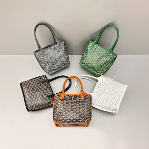 NIGO GOYARD Fashion Solid Color Reversible Tote Bag Leather Casual Single Room Bags #nigo97769