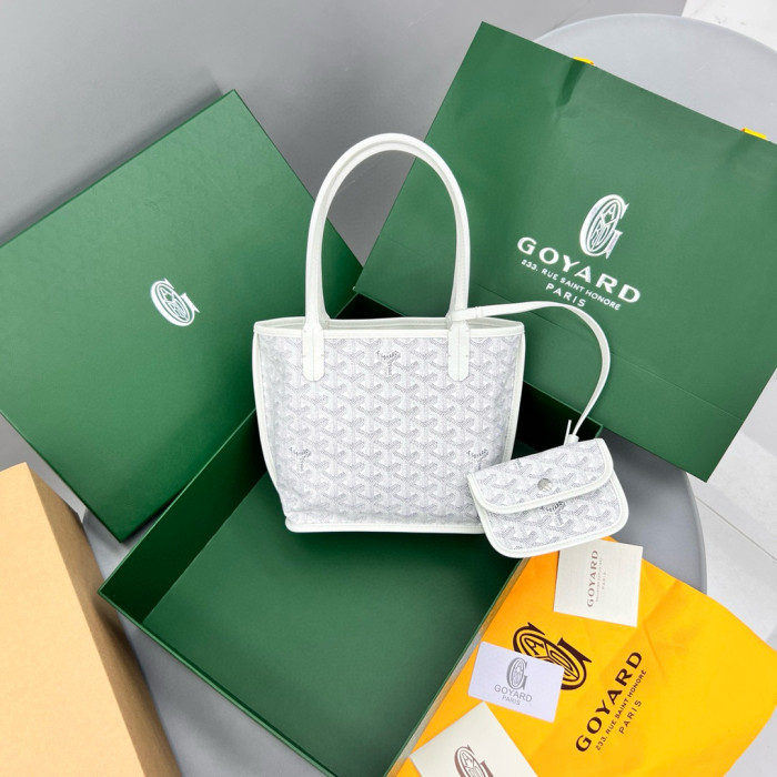 NIGO GOYARD Fashion Solid Color Reversible Tote Bag Leather Casual Single Room Bags #nigo97769