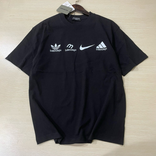 NIGO Balenciaga Men's Summer Black and White Cotton Round Neck Short Sleeve T-Shirt #nigo97777