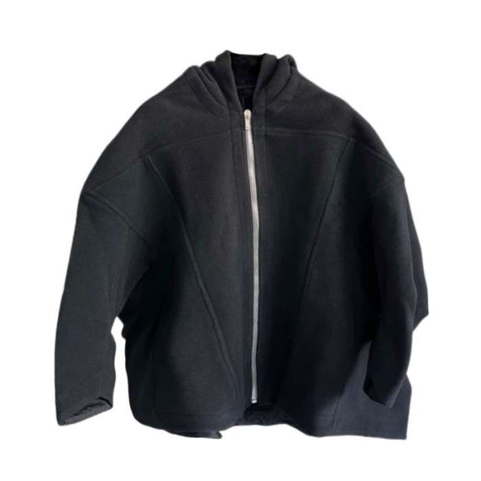NIGO Rick Owens Men's Spring And Autumn Solid Color Fashion Trend Cape Wool Hoodie Long Sleeve Loose Sweater Ngvp #nigo7523