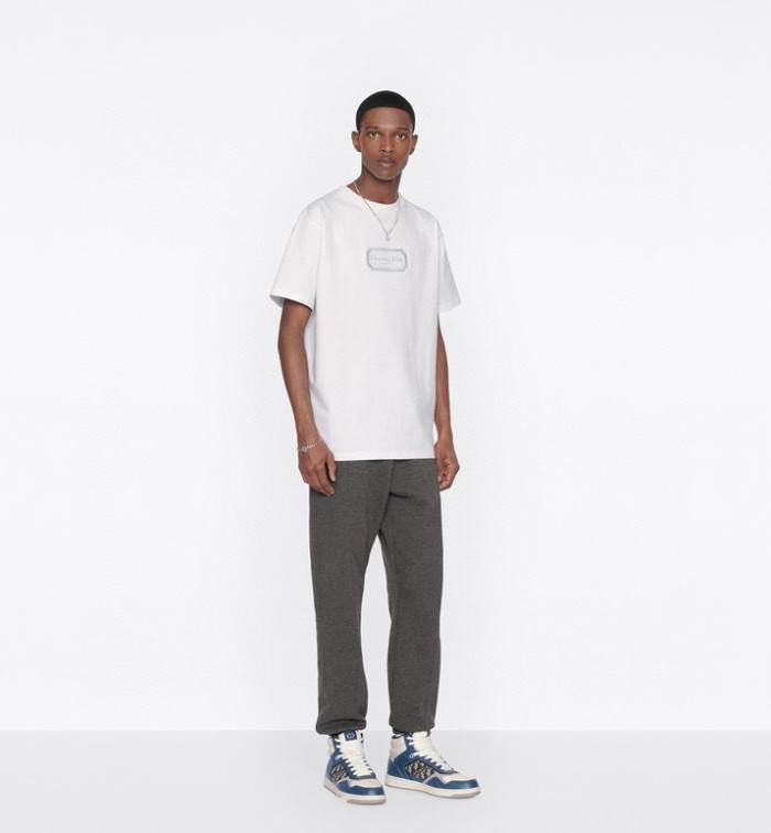 NIGO Dior Men's Summer Embroidered Logo Solid Colour Round Neck Cotton Short Sleeve T-Shirt #nigo97793