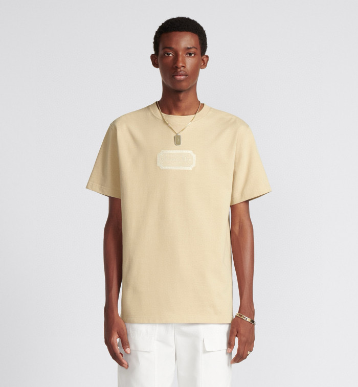 NIGO Dior Men's Summer Embroidered Logo Solid Colour Round Neck Cotton Short Sleeve T-Shirt #nigo97793