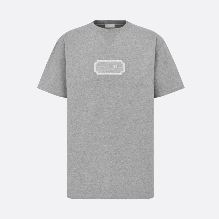 NIGO Dior Men's Summer Embroidered Logo Solid Colour Round Neck Cotton Short Sleeve T-Shirt #nigo97793