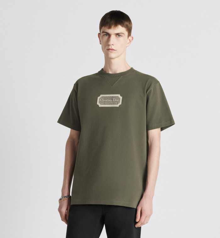 NIGO Dior Men's Summer Embroidered Logo Solid Colour Round Neck Cotton Short Sleeve T-Shirt #nigo97793
