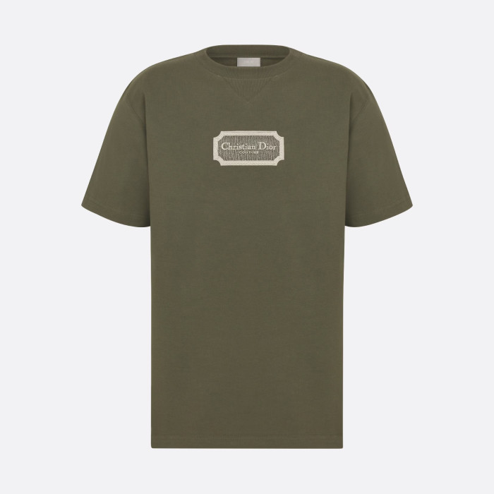NIGO Dior Men's Summer Embroidered Logo Solid Colour Round Neck Cotton Short Sleeve T-Shirt #nigo97793