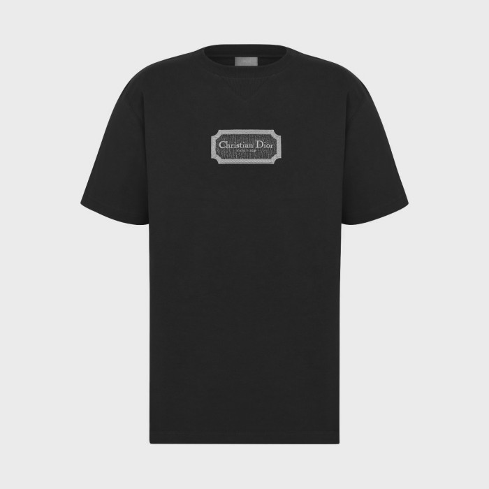 NIGO Dior Men's Summer Embroidered Logo Solid Colour Round Neck Cotton Short Sleeve T-Shirt #nigo97793