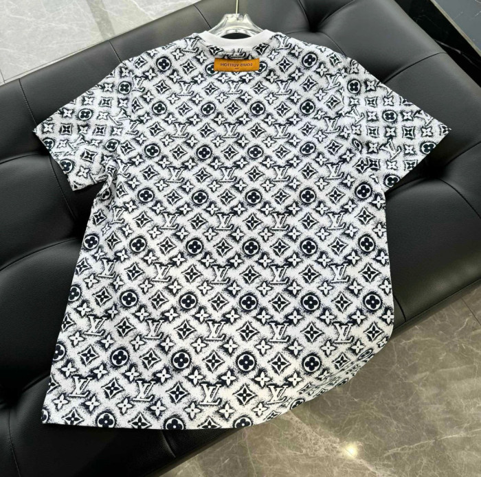 NIGO Louis Vuitton Men's Summer Logo Full Print Casual Crew Neck Cotton Short Sleeve T-Shirt #nigo227807