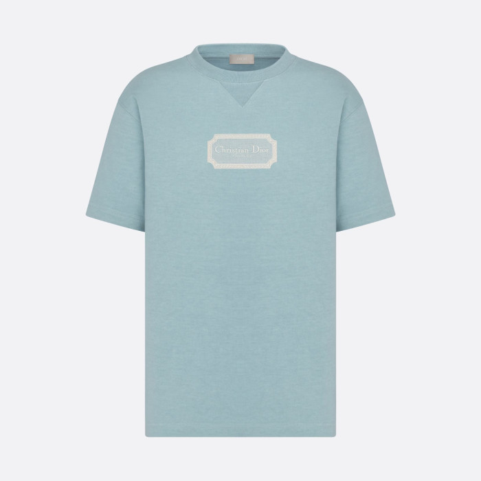 NIGO Dior Men's Summer Embroidered Logo Solid Colour Round Neck Cotton Short Sleeve T-Shirt #nigo97793