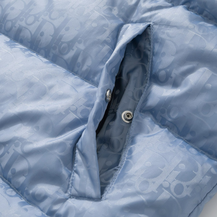 Dior Oblique Long Sleeve Zip Puffer Down Jacket #nigo96496