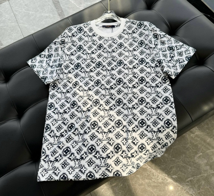 NIGO Louis Vuitton Men's Summer Logo Full Print Casual Crew Neck Cotton Short Sleeve T-Shirt #nigo227807