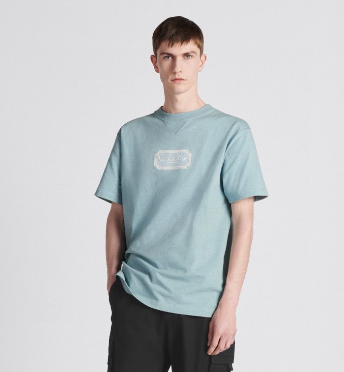 NIGO Dior Men's Summer Embroidered Logo Solid Colour Round Neck Cotton Short Sleeve T-Shirt #nigo97793