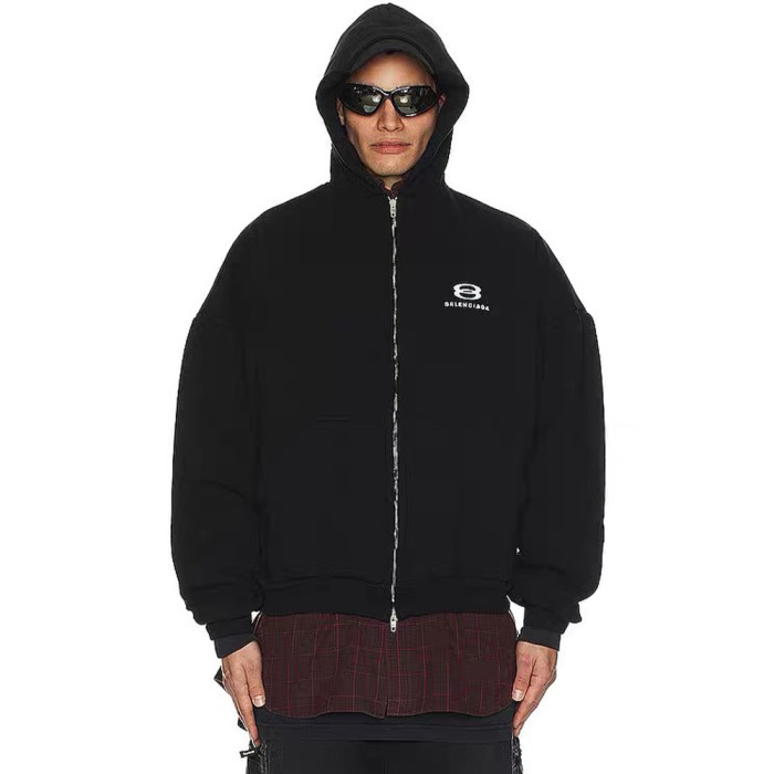 NIGO Balenciaga Men's Women's Spring & Autumn Yellow/Black Spliced Logo Printed Cotton Zipper Oversized Hoodie Ngvp #nigo7562