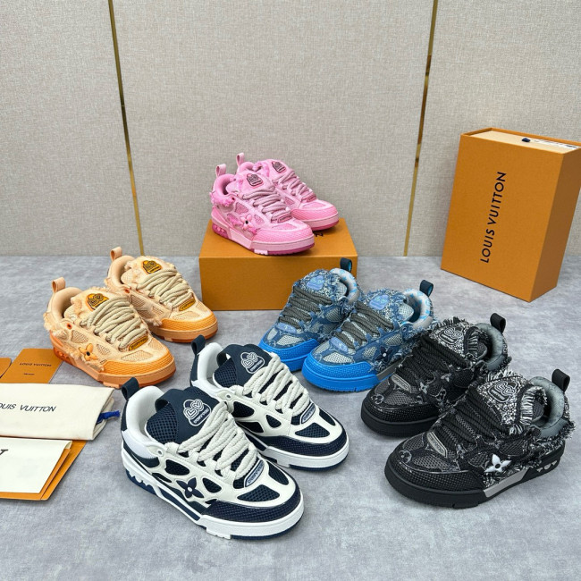 NIGO Louis Vuitton Women's Rhinestones Low Top Lace Up Sports Board Sneakers Shoes #nigo97814