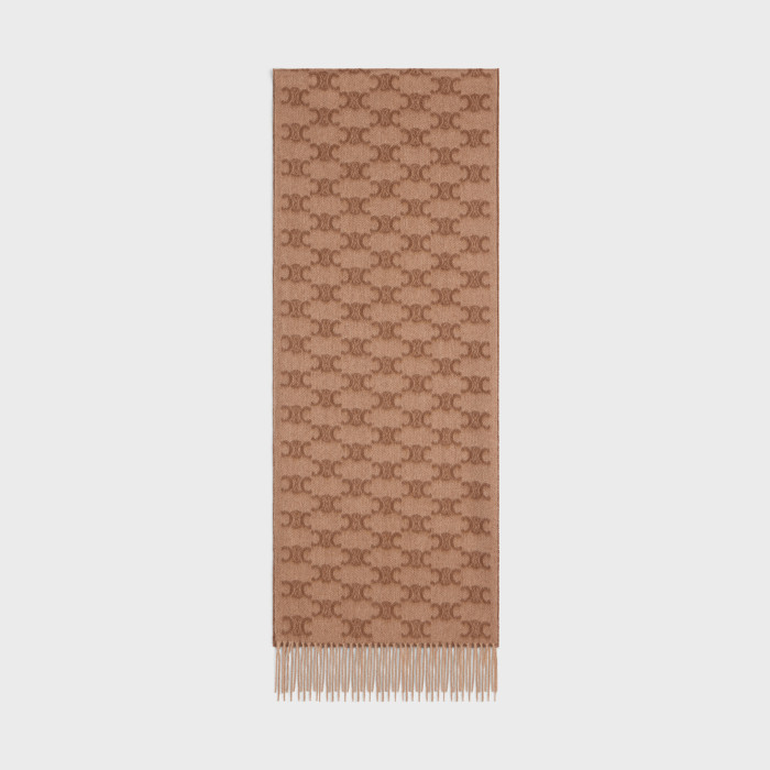 NIGO Louis Vuitton Women's Winter Brown Interwoven Letter Cashmere Scarf #nigo97815