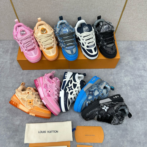 NIGO Louis Vuitton Women's Rhinestones Low Top Lace Up Sports Board Sneakers Shoes #nigo97814