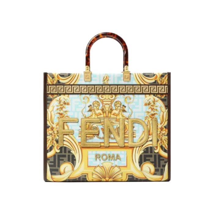 NIGO Fendi x Versace Fendace Women's Sunshine Tote Bag Shoulder Crossbody Handbag Bgas #nigo97821