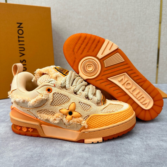 NIGO Louis Vuitton Women's Rhinestones Low Top Lace Up Sports Board Sneakers Shoes #nigo97814