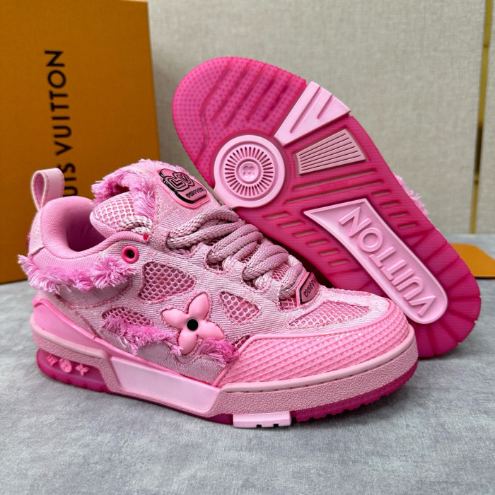 NIGO Louis Vuitton Women's Rhinestones Low Top Lace Up Sports Board Sneakers Shoes #nigo97814
