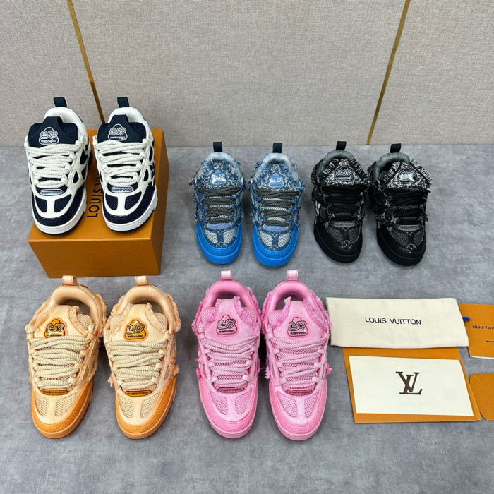 NIGO Louis Vuitton Women's Rhinestones Low Top Lace Up Sports Board Sneakers Shoes #nigo97814