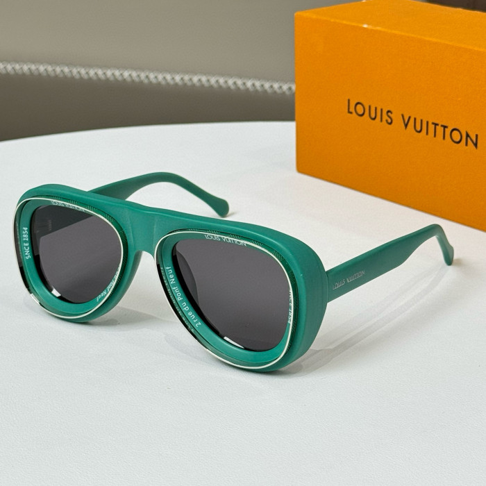 NIGO Louis Vuitton Men's Solid Colour Mirror Legs Letter Logo Metal Nylon Irregular Shape Sunglasses Eyeglasses Glasses #nigo97829