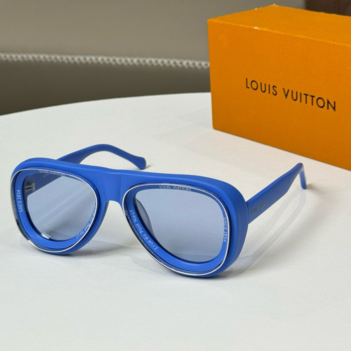NIGO Louis Vuitton Men's Solid Colour Mirror Legs Letter Logo Metal Nylon Irregular Shape Sunglasses Eyeglasses Glasses #nigo97829