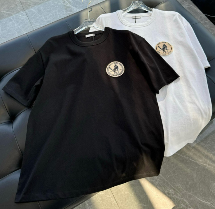 NIGO Dior Men's Summer Embroidered Round Label Solid Colour Round Neck Cotton Short Sleeve T-Shirt #nigo97823