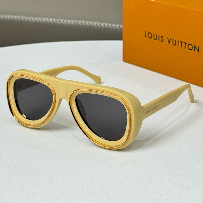 NIGO Louis Vuitton Men's Solid Colour Mirror Legs Letter Logo Metal Nylon Irregular Shape Sunglasses Eyeglasses Glasses #nigo97829