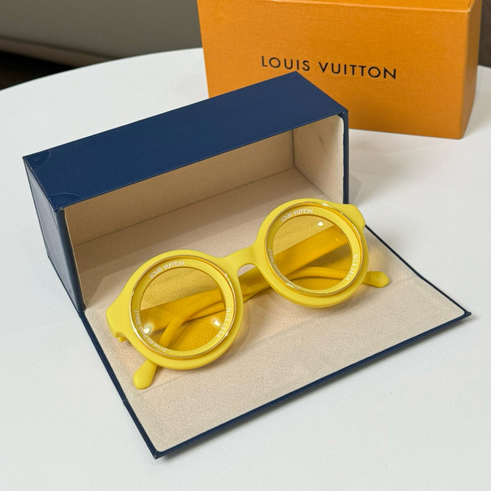 NIGO Louis Vuitton Men's Solid Color Round Sunglasses Eyewear Glasses #nigo189514