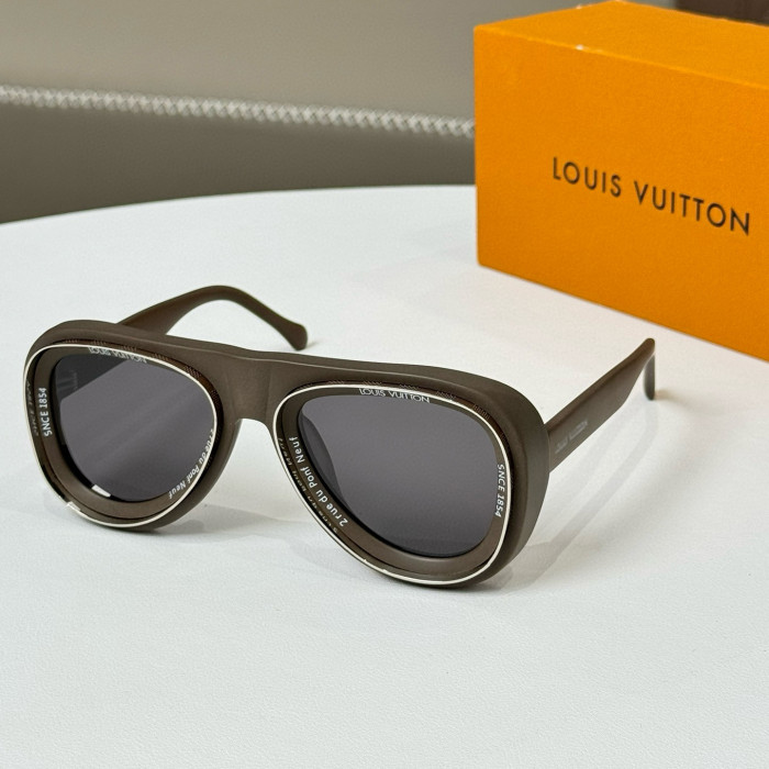 NIGO Louis Vuitton Men's Solid Colour Mirror Legs Letter Logo Metal Nylon Irregular Shape Sunglasses Eyeglasses Glasses #nigo97829