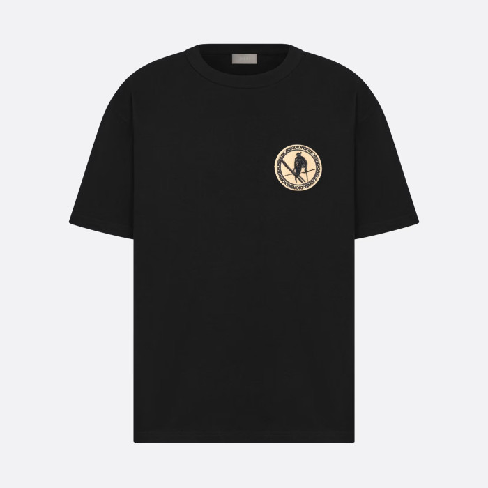NIGO Dior Men's Summer Embroidered Round Label Solid Colour Round Neck Cotton Short Sleeve T-Shirt #nigo97823