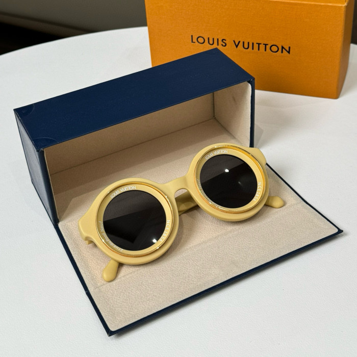 NIGO Louis Vuitton Men's Solid Color Round Sunglasses Eyewear Glasses #nigo189514