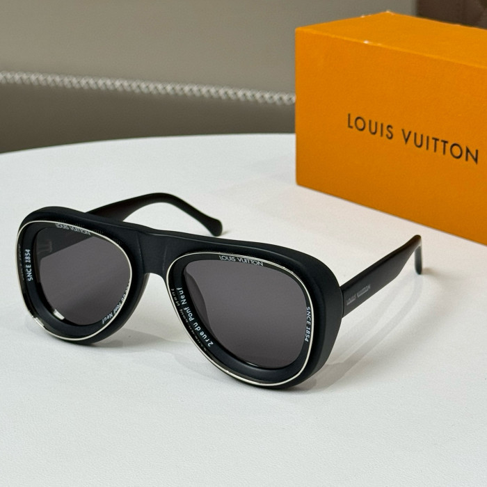 NIGO Louis Vuitton Men's Solid Colour Mirror Legs Letter Logo Metal Nylon Irregular Shape Sunglasses Eyeglasses Glasses #nigo97829