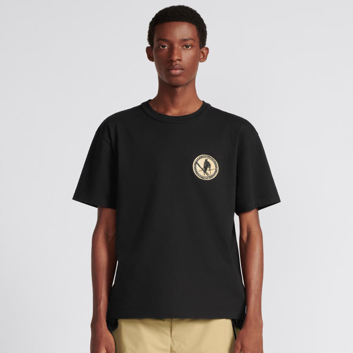 NIGO Dior Men's Summer Embroidered Round Label Solid Colour Round Neck Cotton Short Sleeve T-Shirt #nigo97823