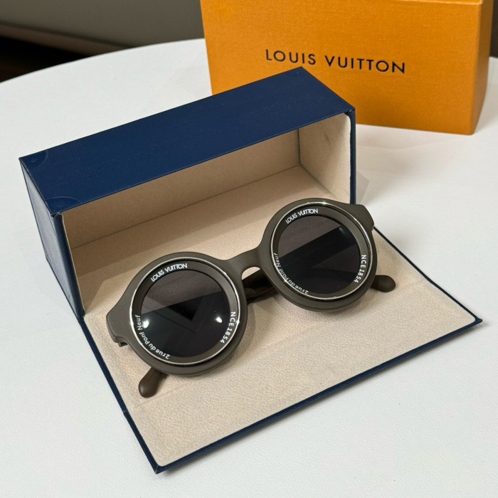 NIGO Louis Vuitton Men's Solid Color Round Sunglasses Eyewear Glasses #nigo189514
