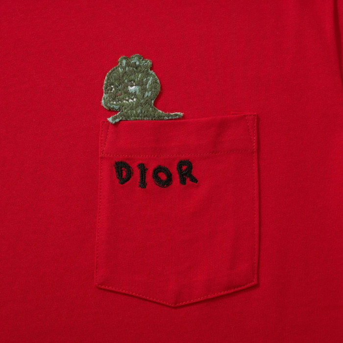 NIGO Dior Men's Summer Chest Embroidery Logo Cotton Round Neck Short Sleeve T-Shirt #nigo97849