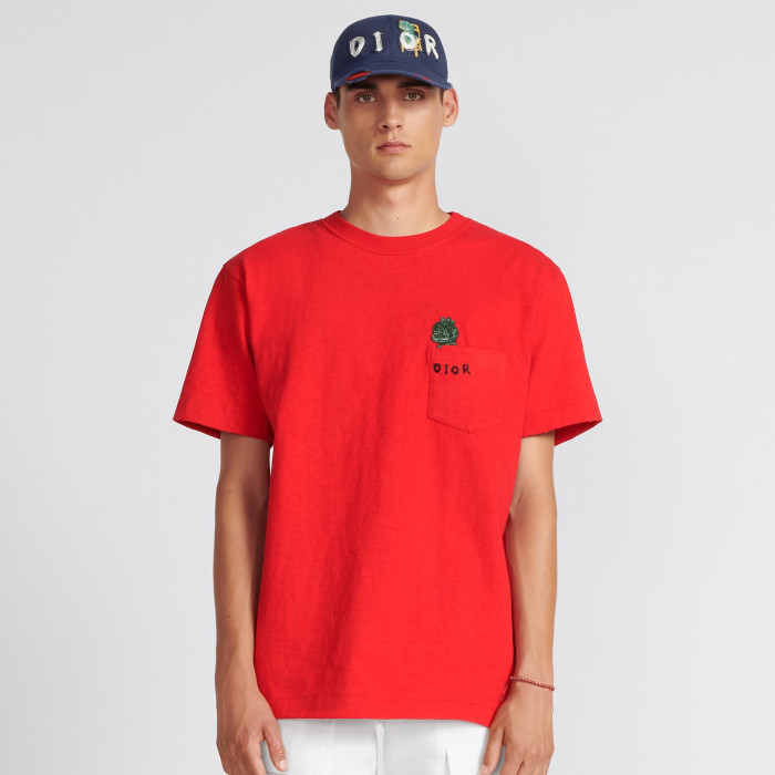 NIGO Dior Men's Summer Chest Embroidery Logo Cotton Round Neck Short Sleeve T-Shirt #nigo97849