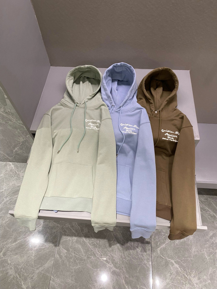 NIGO Dior Men's Autumn and Winter Solid Colour Embroidered Logo Pullover Thickened Hooded Sweatshirt #nigo97852