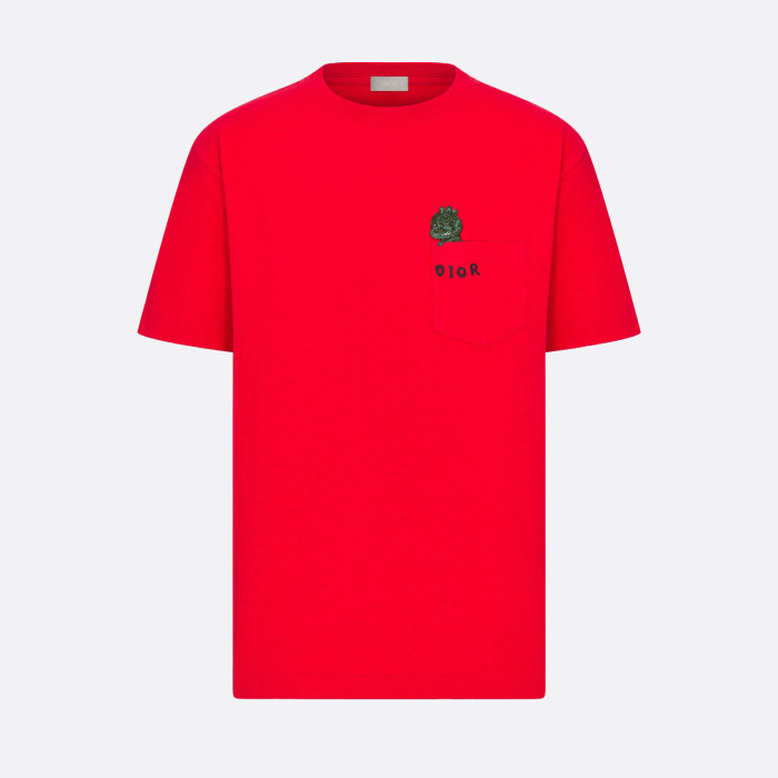 NIGO Dior Men's Summer Chest Embroidery Logo Cotton Round Neck Short Sleeve T-Shirt #nigo97849