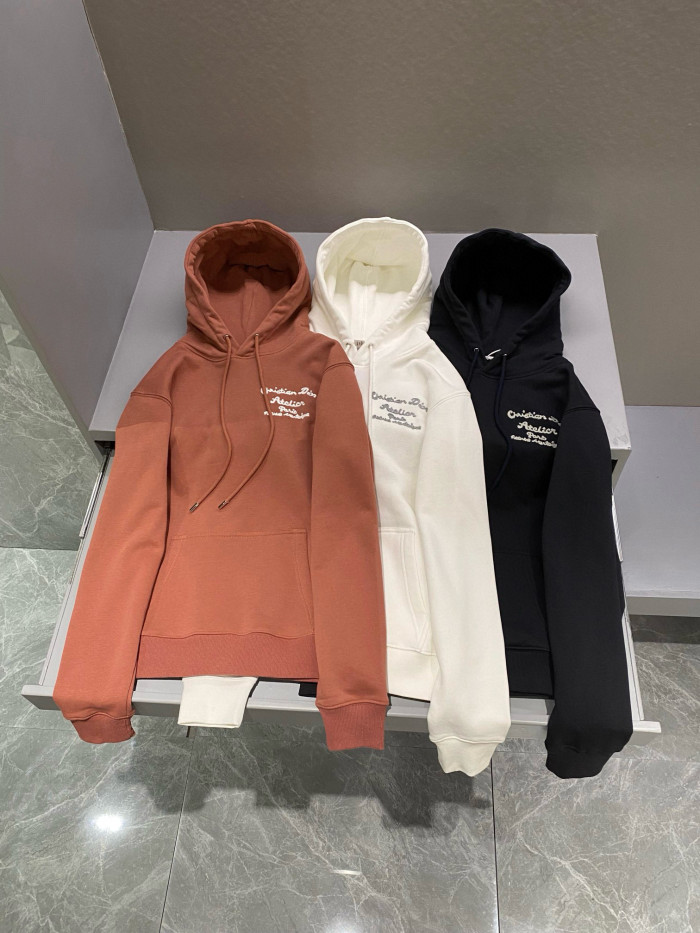 NIGO Dior Men's Autumn and Winter Solid Colour Embroidered Logo Pullover Thickened Hooded Sweatshirt #nigo97852