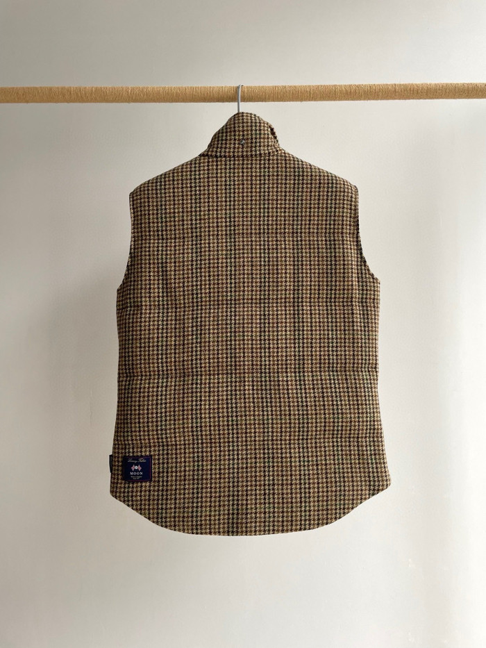 NIGO Montecore Men's Winter Chippendale Warm Tweed Wool Puffer Down Vest Jacket #nigo97837