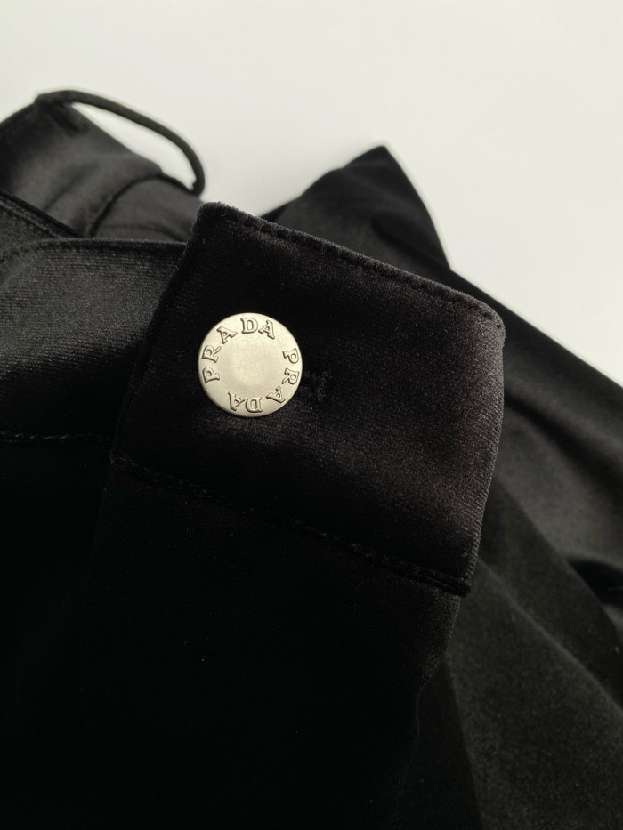 NIGO Prada Men's Autumn and Winter Black Fleece Facing Zip Hooded Jacket Pants Set Suit #nigo97841
