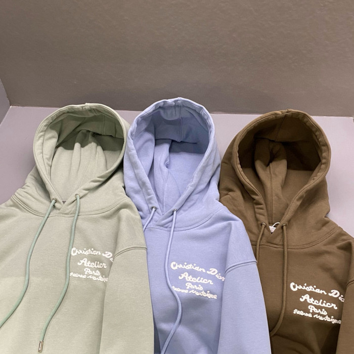NIGO Dior Men's Autumn and Winter Solid Colour Embroidered Logo Pullover Thickened Hooded Sweatshirt #nigo97852